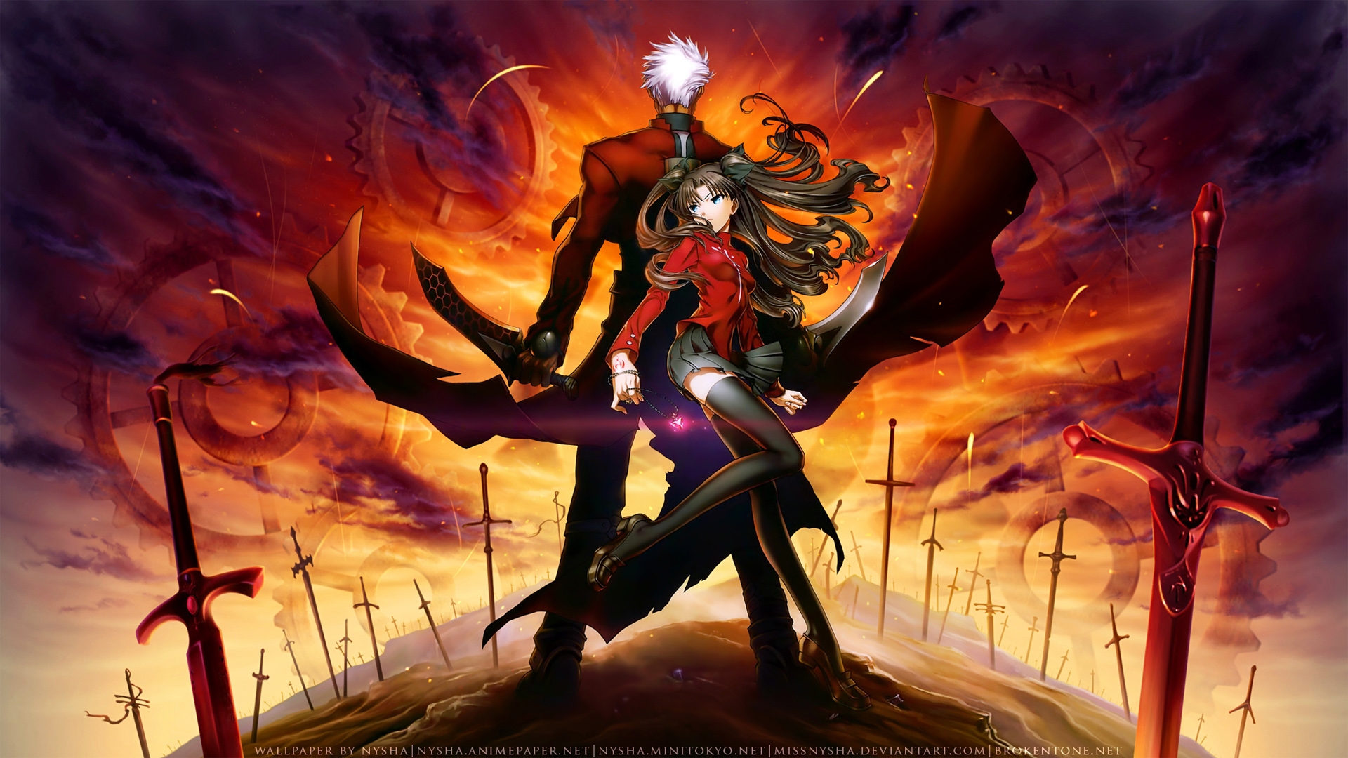 Fate, Stay, Night, stay_night, Unlimited, Blade, Works, tohsaka_rin, Fate/Stay
