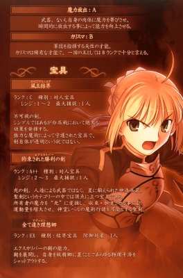 Fate/Stay Night
 Fate Zero (PreHistory)
 Fate Stay Night Zero