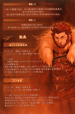 Fate/Stay Night
 Fate Zero (PreHistory)
 Fate Stay Night Zero