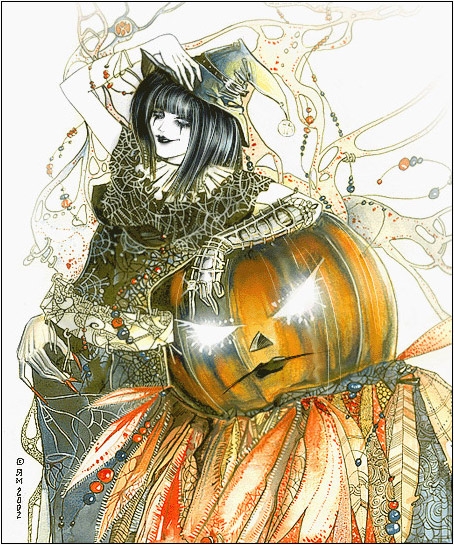 Happy, Halloween, , , |, Anime, post, cards