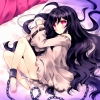 Zettai Karen Children : Yuugiri 173076
ahoge barefoot bed black hair blush chain dress long pillow red eyes   anime picture