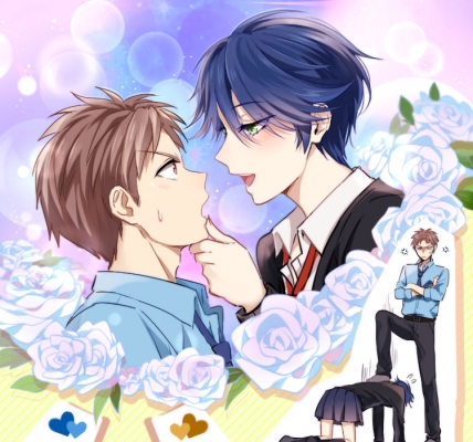 Gekkan Shoujo Nozaki kun : Hori Masayuki Kashima Yuu 181437
 668035  gekkan shoujo nozaki kun  hori masayuki kashima yuu   ( Anime CG Anime Pictures      ) 181437   : mery  apdpfl05 
angry blue hair blush brown eyes flower green happy heart seifuku short tie   anime picture