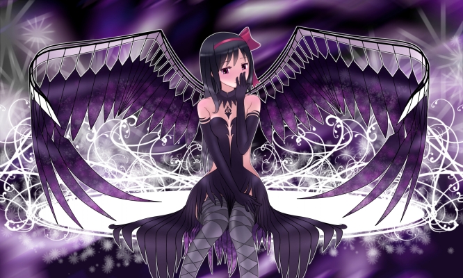 Puella Magi Madoka Magica : Akemi Homura 181460
 668054  puella magi madoka magica  akemi homura   ( Anime CG Anime Pictures      ) 181460   : Cogara
black hair dress gloves band *** ta fashion purple eyes thigh highs wings   anime picture