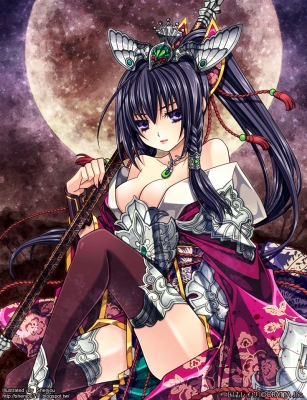 Anime CG Anime Pictures      181475
 668075   ( Anime CG Anime Pictures      ) 181475   : Shenjou
black hair braids jewelry long moon polearm ponytail purple eyes thigh highs   anime picture