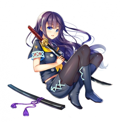 Zaregoto : Hagihara Shiogi 181501
 668103  zaregoto  hagihara shiogi   ( Anime CG Anime Pictures      ) 181501   : Otosume Ruiko
blue eyes blush boots long hair pantyhose purple seifuku sword   anime picture