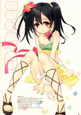 Love Live! School Idol Project : Yazawa Nico 181508
 668106  love live school idol project  yazawa nico   ( Anime CG Anime Pictures      ) 181508   : Itou Noizi
bikini black hair blush flower jewelry nail polish red eyes ribbon sandals short skirt smile twin tails   anime picture