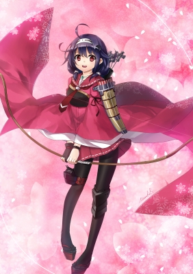 Kantai Collection : Ryuuhou 181514
 668117  kantai collection  ryuuhou   ( Anime CG Anime Pictures      ) 181514   : Bingshuang Yuehua
ahoge anthropomorphism blush bow and arrow gloves hair band hairpins happy long pantyhose purple red eyes sandals skirt   anime picture