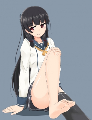 Kantai Collection : Isokaze 181525
 668126  kantai collection  isokaze   ( Anime CG Anime Pictures      ) 181525   : Naaaaao
anthropomorphism barefoot black hair blush long red eyes smile thigh highs uniform   anime picture