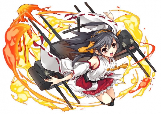 Kantai Collection : Haruna 181534
 668135  kantai collection  haruna   ( Anime CG Anime Pictures      ) 181534   : Yoshiwo
anthropomorphism black hair blush brown eyes headdress long skirt thigh highs weapon   anime picture