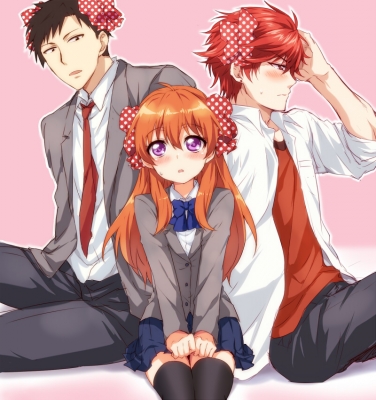 Gekkan Shoujo Nozaki kun : Mikoshiba Mikoto Nozaki Umetarou Sakura Chiyo 181549
 668149  gekkan shoujo nozaki kun  mikoshiba mikoto nozaki umetarou sakura chiyo   ( Anime CG Anime Pictures      ) 181549   : Punchiki
ahoge black hair blush group long orange purple eyes red ribbon seifuku sweatdrop thigh highs   anime picture