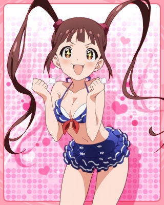 The Idolmaster Million Live! : Matsuda Arisa 181550
 668152  the idolmaster million live  matsuda arisa   ( Anime CG Anime Pictures      ) 181550   : Annin Doufu
bikini blush brown eyes hair happy heart long ribbon surprised twin tails   anime picture