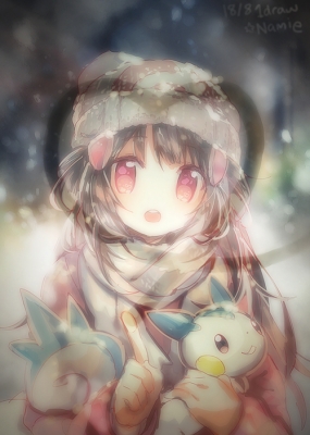 Pokemon : Dawn Hikari Pachirisu 181617
 668218  pokemon  dawn hikari pachirisu   ( Anime CG Anime Pictures      ) 181617   : Namie kun
blue hair blush hairpins hat heart jacket long red eyes scarf snow winter   anime picture