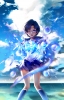 Sailor Moon : Super Sailor Mercury 181385
blue eyes hair choker gloves happy heart jewelry magic mahou shoujo ribbon short skirt sky water wink   anime picture