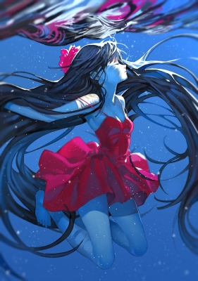 Anime CG Anime Pictures      181625
 668226   ( Anime CG Anime Pictures      ) 181625   : Arutera
barefoot black hair dress flower long underwater   anime picture