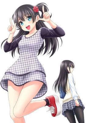 Anime CG Anime Pictures      181661
 668265   ( Anime CG Anime Pictures      ) 181661   : Kase Daiki
black hair blue eyes blush happy long pantyhose school bag seifuku side tail skirt   anime picture