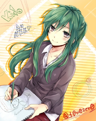 Kagerou Project : Kido Tsubomi 181686
 668291  kagerou project  kido tsubomi   ( Anime CG Anime Pictures      ) 181686   : Tomozero
artist blush green hair grey eyes long ponytail seifuku smile   anime picture