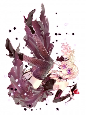 Anime CG Anime Pictures      181692
 668295   ( Anime CG Anime Pictures      ) 181692   : Urami  pixiv1626796 
blonde hair boots dress heart high heels jewelry long purple eyes side tail smile stars wings   anime picture