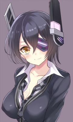 Kantai Collection : Tenryuu 181691
 668296  kantai collection  tenryuu   ( Anime CG Anime Pictures      ) 181691   : Harimoji
anthropomorphism black hair blush brown eyes eyepatch short smile tie   anime picture