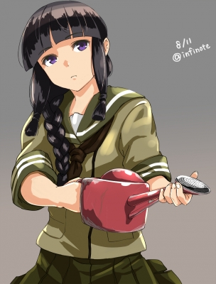 Kantai Collection : Kitakami 181702
 668306  kantai collection  kitakami   ( Anime CG Anime Pictures      ) 181702   : INFINOTE
anthropomorphism black hair braids long purple eyes uniform   anime picture