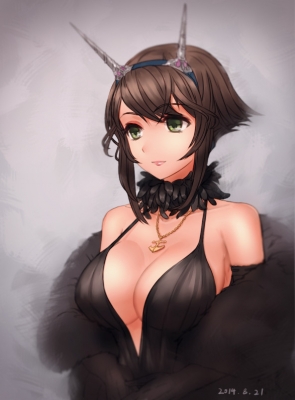 Kantai Collection : Mutsu 181728
 668333  kantai collection  mutsu   ( Anime CG Anime Pictures      ) 181728   : Qing Ming Tongzi
anthropomorphism brown hair dress green eyes headdress jewelry short   anime picture