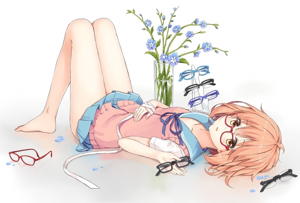 Kyoukai no Kanata : Kuriyama Mirai 181739
 668343  kyoukai no kanata  kuriyama mirai   ( Anime CG Anime Pictures      ) 181739   : Terras
ahoge bandage barefoot blush flower megane orange hair ribbon seifuku short yellow eyes   anime picture