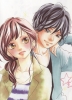 Ao Haru Ride : Tanaka Kou Yoshioka Futaba 181861
black hair braids brown couple long manga short smile stars sweater yellow eyes   anime picture