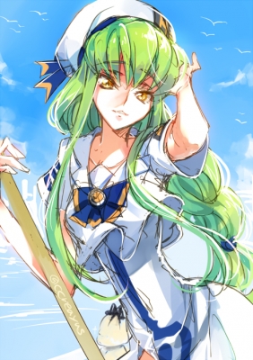 Aria Code Geass : C.C. 182290
 668909  code geass  c c    ( Anime CG Anime Pictures      ) 182290   : STORMOON
braids crossover dress green hair hat long ribbon sky smile tori yellow eyes   anime picture