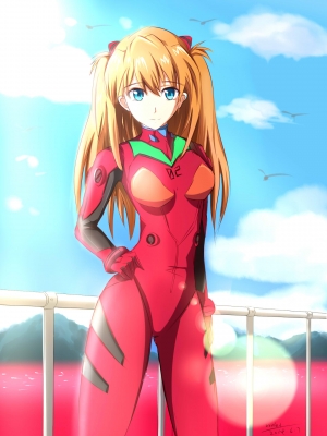 Neon Genesis Evangelion : Asuka Langley Sohryu 182298
 668915  neon genesis evangelion  asuka langley sohryu   ( Anime CG Anime Pictures      ) 182298   : Violet
blue eyes bodysuit long hair orange sky smile water   anime picture