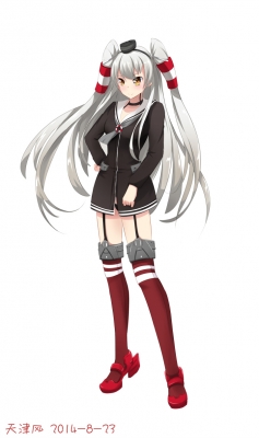 Kantai Collection : Amatsukaze 182300
 668916  kantai collection  amatsukaze   ( Anime CG Anime Pictures      ) 182300   : Violet
anthropomorphism choker hat long hair ribbon smile thigh highs twin tails uniform white yellow eyes   anime picture