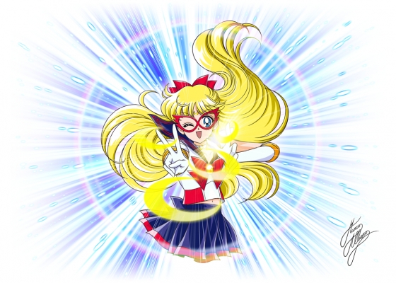 Codename: Sailor V : Sailor V 182299
 668918  codename sailor v  sailor v   ( Anime CG Anime Pictures      ) 182299   : Marco Albiero
blonde hair blue eyes gloves happy jewelry long magic mahou shoujo mask ribbon wink   anime picture