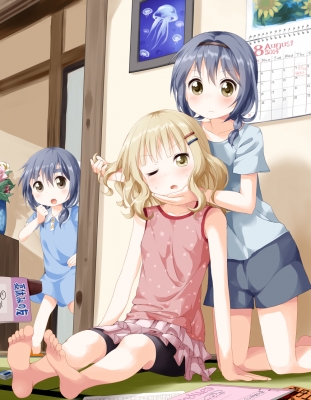 YuruYuri : Furutani Himawari Furutani Kaede Oomuro Sakurako 182360
 668978  yuruyuri  furutani himawari furutani kaede oomuro sakurako   ( Anime CG Anime Pictures      ) 182360   : Tsurukou
barefoot blonde hair blue blush braids brown eyes dress flower group band hairpins long short shorts skirt stars sweatdrop twin tails wink   anime picture