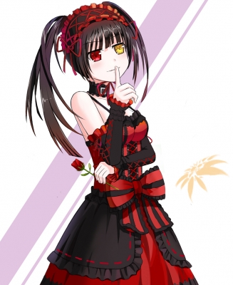 Date A Live : Tokisaki Kurumi 182361
 668980  date a live  tokisaki kurumi   ( Anime CG Anime Pictures      ) 182361   : FL  Pixiv6188765 
black hair blush choker dress flower headdress heterochromia long red eyes twin tails yellow   anime picture