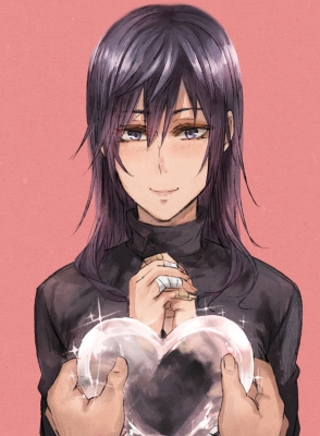 Anime CG Anime Pictures      182364
 668983   ( Anime CG Anime Pictures      ) 182364   : Pepe  Roman Toufu Nishiki 
bandage black hair blush heart long purple eyes smile   anime picture