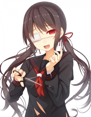 Anime CG Anime Pictures      182369
 668988   ( Anime CG Anime Pictures      ) 182369   : Samegami
black hair eyepatch long red eyes seifuku twin tails   anime picture