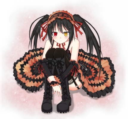 Date A Live : Tokisaki Kurumi 182368
 668989  date a live  tokisaki kurumi   ( Anime CG Anime Pictures      ) 182368   : Whitel
black hair blush boots dress garter headdress heterochromia long red eyes thigh highs twin tails yellow   anime picture