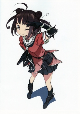 Kantai Collection : Naka 182373
 668997  kantai collection  naka   ( Anime CG Anime Pictures      ) 182373   : Kanzaki Hiro
ahoge anthropomorphism blush brown eyes hair gloves odango ribbon short skirt smile tie twin tails weapon wink   anime picture