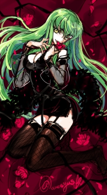 Code Geass : C.C. 182648
 669268  code geass  c c    ( Anime CG Anime Pictures      ) 182648   : STORMOON
dress flower gothic green hair long ribbon smile thigh highs yellow eyes   anime picture