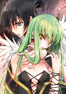 Code Geass : C.C. Lelouch Lamperouge 182655
 669275  code geass  c c lelouch lamperouge   ( Anime CG Anime Pictures      ) 182655   : STORMOON
black hair green jewelry long nail polish purple eyes short wings yellow   anime picture