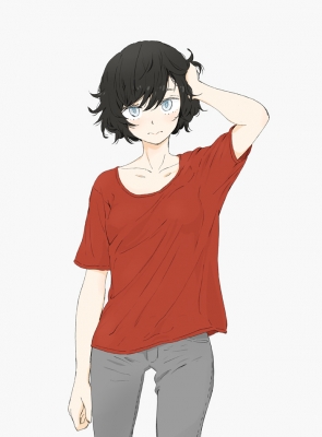 Anime CG Anime Pictures      182661
 669283   ( Anime CG Anime Pictures      ) 182661   : Arakawa  bridgesignal 
black hair blue eyes pants short   anime picture