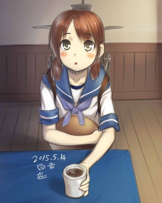 Kantai Collection : Shirayuki 183037
 669665  kantai collection  shirayuki   ( Anime CG Anime Pictures      ) 183037   : Kasei
anthropomorphism beverage blush brown eyes hair short uniform   anime picture