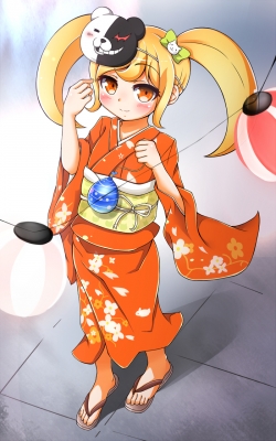 Super Dangan Ronpa 2 : Monokuma Saionji Hiyoko 183053
 669683  super dangan ronpa 2  monokuma saionji hiyoko   ( Anime CG Anime Pictures      ) 183053   : MISO  Pixiv1755514 
blonde hair blush kimono long mask orange eyes ribbon sandals smile twin tails   anime picture