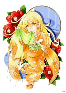 Super Dangan Ronpa 2 : Saionji Hiyoko 183055
 669684  super dangan ronpa 2  saionji hiyoko   ( Anime CG Anime Pictures      ) 183055   : Hachigo Bon  cosmozero 
blonde hair blush flower kimono long orange eyes ribbon sandals water   anime picture