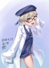 Kantai Collection : Z1 Leberecht Maas 183039
anthropomorphism blue eyes grey hair happy hat megane short uniform   anime picture