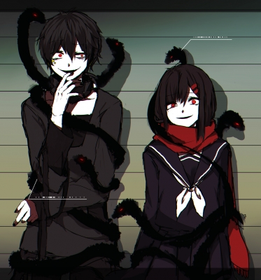 Kagerou Project : Kokonose Haruka Kuroha Tateyama Ayano 183302
 669930  kagerou project  kokonose haruka kuroha tateyama ayano   ( Anime CG Anime Pictures      ) 183302   : Itono
animal black hair hairpins long nail polish red eyes scarf seifuku short   anime picture