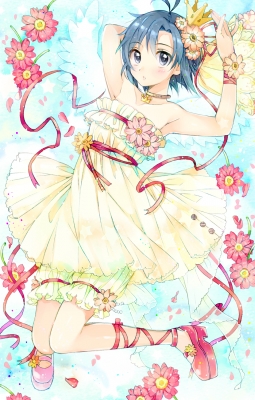 The Idolmaster : Kikuchi Makoto 183309
 669937  the idolmaster  kikuchi makoto   ( Anime CG Anime Pictures      ) 183309   : Aize Izumi
blue eyes hair blush choker dress flower ribbon short wings   anime picture