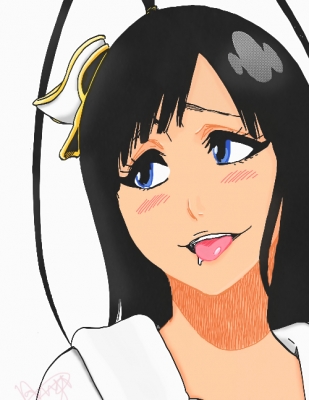 Bleach : Giselle Gewelle 183319
 669950  bleach  giselle gewelle   ( Anime CG Anime Pictures      ) 183319   : Tite Kubo
ahoge black hair blue eyes blush hat long tongue   anime picture