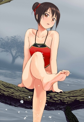 Anime CG Anime Pictures      183326
 669958   ( Anime CG Anime Pictures      ) 183326   : yewang20
barefoot blush brown eyes hair odango tree water   anime picture