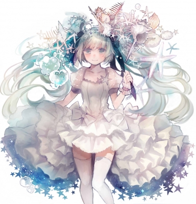 Vocaloid : Hatsune Miku 183488
 670124  vocaloid  hatsune miku   ( Anime CG Anime Pictures      ) 183488   : Mukimuki Mayuge
blue eyes hair blush dress long ribbon smile thigh highs twin tails water   anime picture