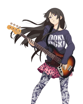 K ON! : Akiyama Mio 183543
 670178  k on  akiyama mio   ( Anime CG Anime Pictures      ) 183543   : MaHenBu
black hair guitar long pantyhose purple eyes skirt   anime picture