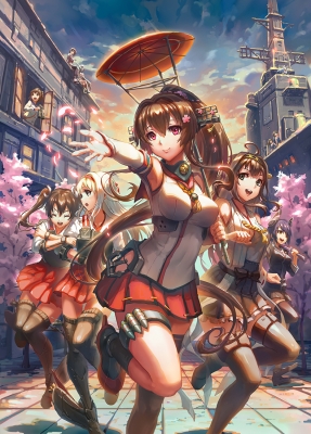 Kantai Collection : Choukai Kiso Kongou Maya Murakumo Sendai Shoukaku Tenryuu Yamato Yukikaze Zuikaku 183559
 670197  kantai collection  choukai kiso kongou maya murakumo sendai shoukaku tenryuu yamato yukikaze zuikaku   ( Anime CG Anime Pictures      ) 183559   : Haoge
anthropomorphism black eyes hair blue boots brown garter grey group band hairpins happy headdress long ponytail purple sakura short skirt sky smile sunset sword thigh highs twin tails umbrella   anime picture